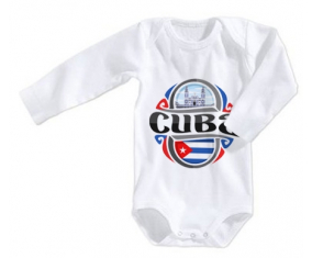 Body bebé Bandera Cuba talla 3/6 meses mangas largas