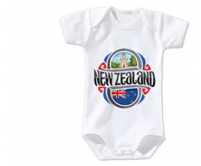 Body bandera del bebé new zeland tamaño 3/6 meses mangas cortas