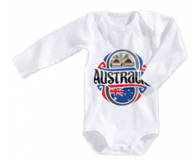 Body Baby Flag Australia Tamaño 3/6 Meses Mangas Largas