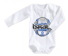 Body bebé Bandera Israel talla 3/6 meses mangas largas
