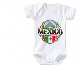 Body Baby Flag México Tamaño 3/6 Meses Mangas Cortas