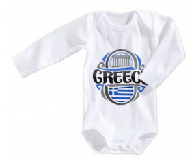 Body bebé Bandera Grecia tamaño 3/6 meses mangas largas