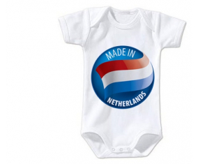 Body bebé fabricado en mangas cortas de talla 3/6 meses en PAÍSES BAJOS