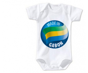 Body bebé hecho en gabón tamaño 3/6 meses mangas cortas