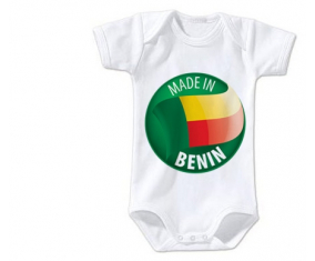 Body bebé hecho en mangas cortas benin tamaño 3/6 meses