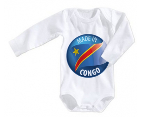 Body bebé hecho en congo tamaño 3/6 meses mangas largas