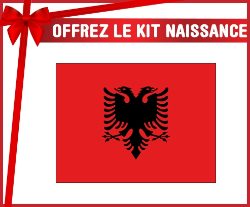 kit naissance bebé bandera personalizada Albania