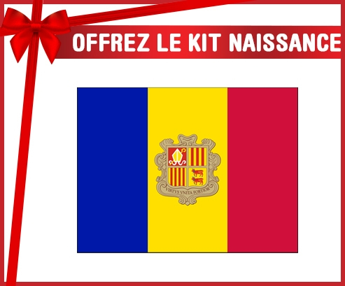 kit naissance bandera de bebé personalizada Andorra