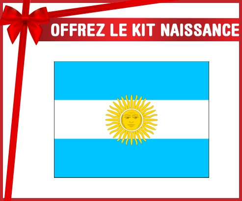 kit naissance bandera argentina de bebé personalizado