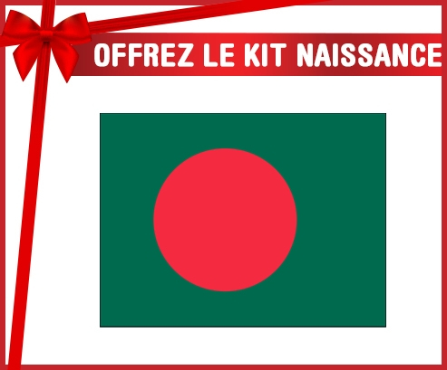 kit naissance bebé bandera personalizada de Bangladesh