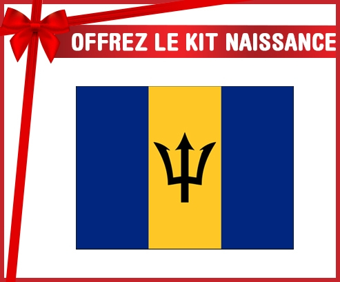 kit naissance bebé personalizado bandera de Barbados