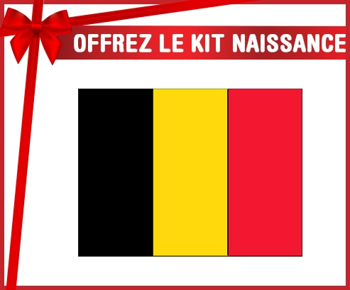 kit naissance bebé bandera personalizada Bélgica