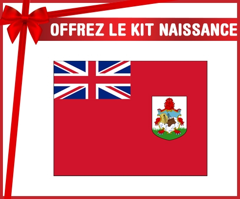 kit naissance bebé bandera personalizada de las Bermudas