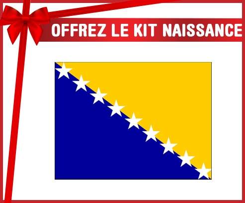 kit naissance bandera de bebé personalizada Bosnia y Herzegovina