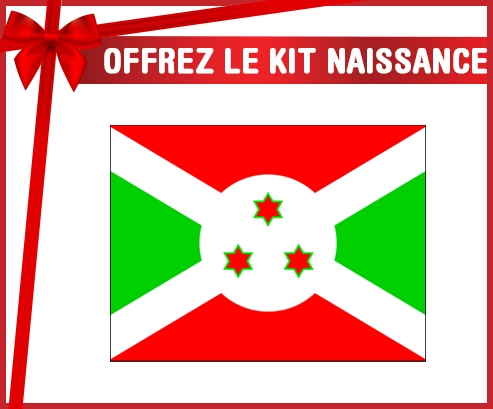 kit naissance bebé bandera personalizada Burundi