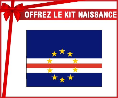 kit naissance bebé bandera personalizada de Cabo Verde