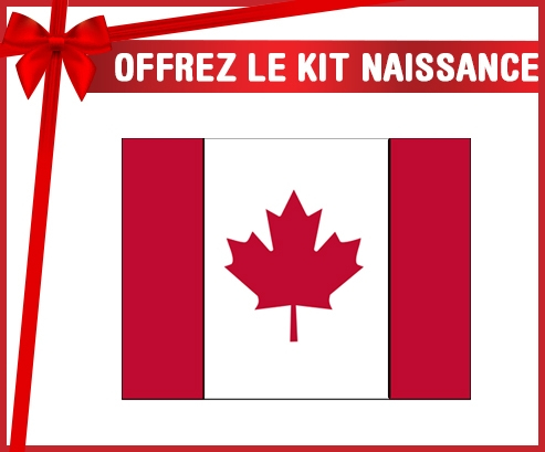 kit naissance bandera de bebé personalizada Canadá