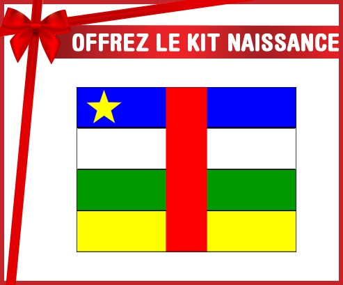 kit naissance bebé bandera personalizada República Centroafricana