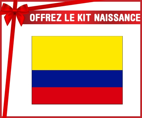 kit naissance bebé bandera personalizada Colombia