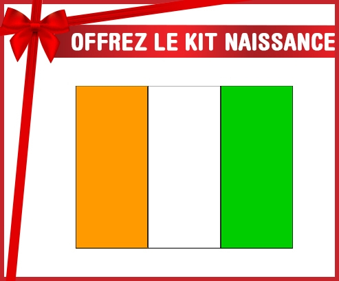 kit naissance bebé bandera personalizada Costa de Marfil