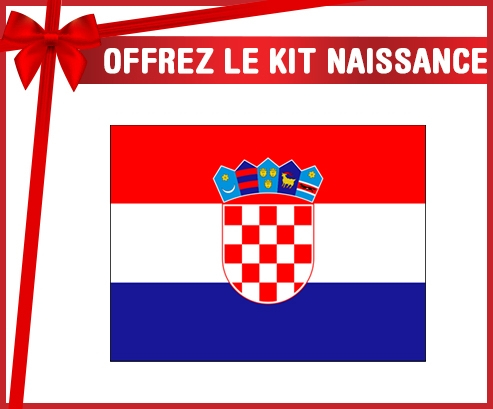kit naissance bebé bandera personalizada croacia