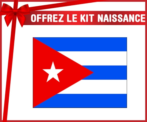 kit naissance bandera de bebé personalizada Cuba