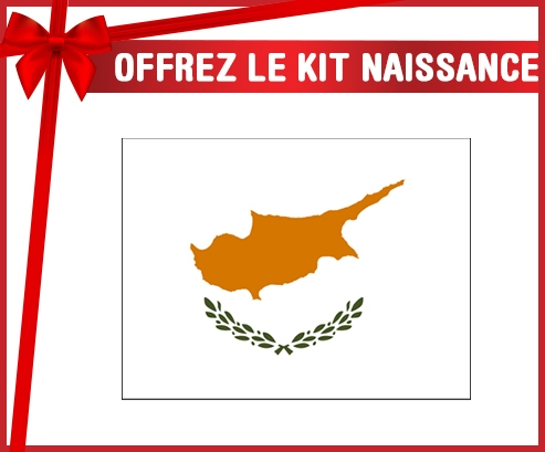 kit naissance bebé personalizado Bandera de Chipre