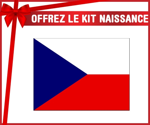 kit naissance bebé personalizado Bandera República Checa