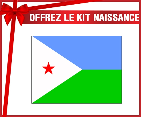 kit naissance bebé bandera personalizada Djibouti
