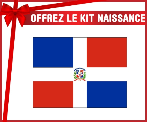 kit naissance bebé bandera personalizada de República Dominicana