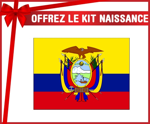 kit naissance bebé bandera personalizada de Ecuador