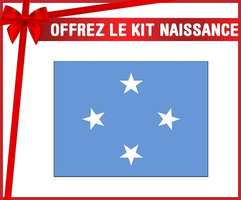 kit naissance bandera de bebé personalizada estados federados de micronesia