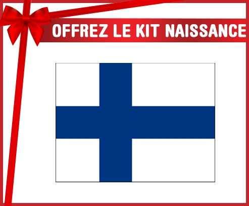 kit naissance bebé bandera personalizada Finlandia