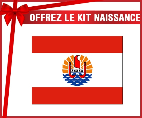 kit naissance bandera de la polinesia francesa de bebé personalizado