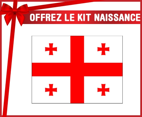 kit naissance bebé bandera personalizada de Georgia