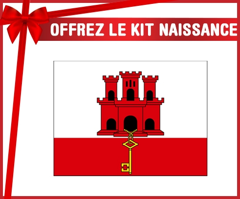 kit naissance bebé de bandera de Gibraltar personalizado