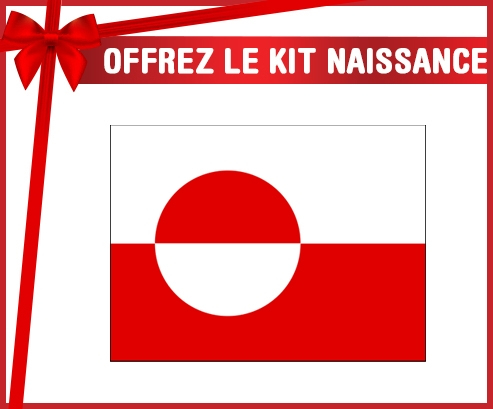 kit naissance bebé bandera personalizada de Groenlandia