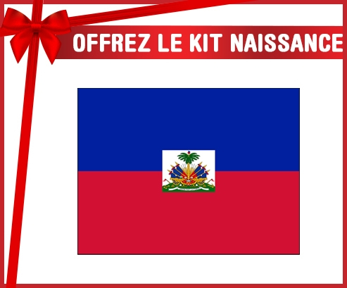 kit naissance bebé personalizada bandera de Haití