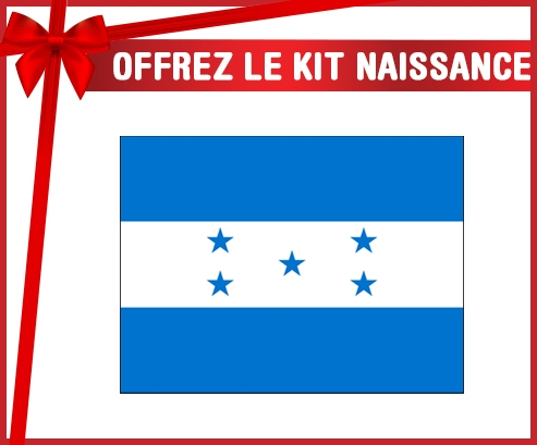 kit naissance bebé bandera personalizada Honduras
