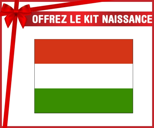 kit naissance bebé bandera personalizada Hungría