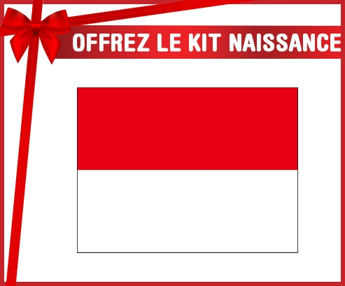 kit naissance bandera de bebé personalizada Indonesia