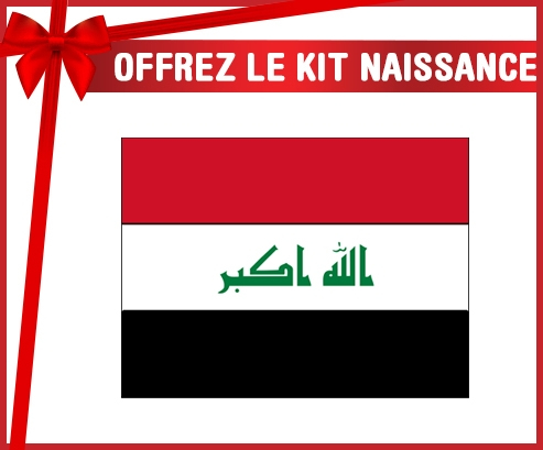 kit naissance bebé bandera personalizada Irak