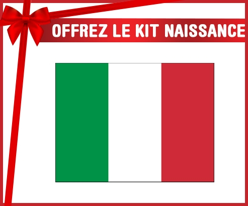 kit naissance bandera de bebé personalizada Italia
