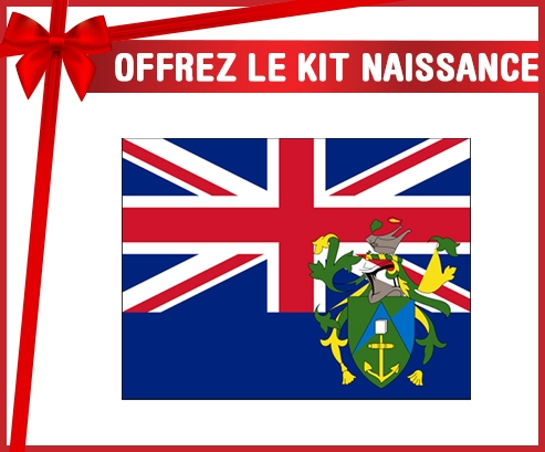 kit naissance bebé bandera personalizada de las islas Pitcairn