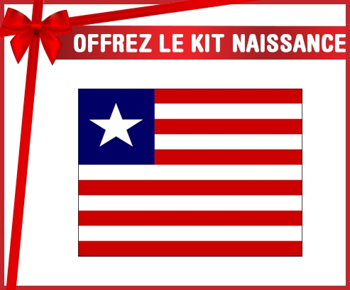 kit naissance bebé bandera personalizada Liberia