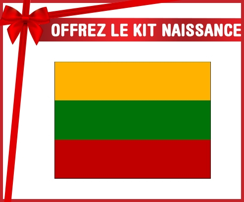 kit naissance bebé bandera personalizada de Lituania