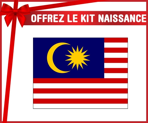 kit naissance bebé bandera de Malasia personalizada