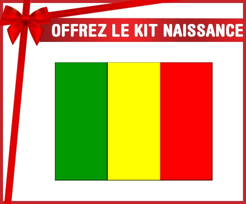 kit naissance bebé bandera personalizada Mali