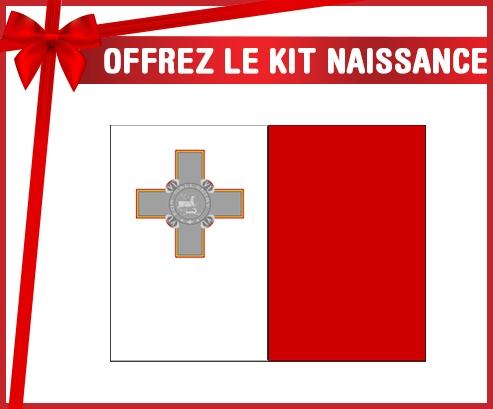 kit naissance bebé personalizado bandera de Malta