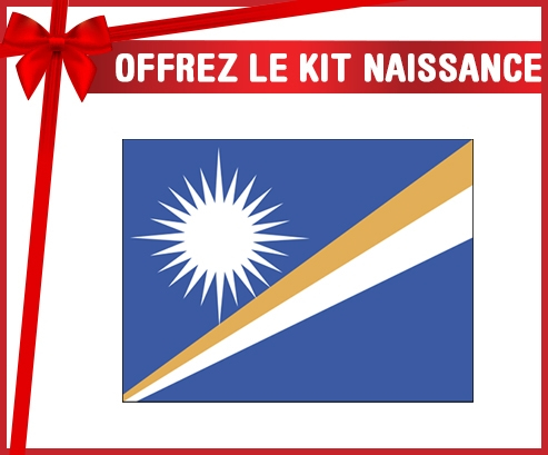 kit naissance bebé bandera personalizada Islas Marshall